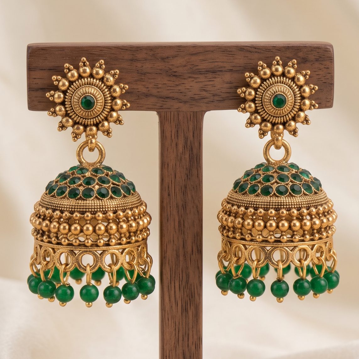 Green Surya Jhumka